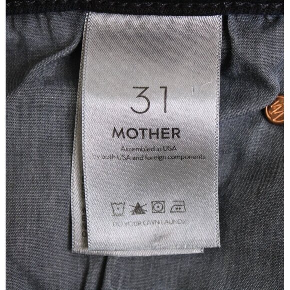 Mother Women's The Stunner Zip Two Step Fray Holding Hands Indigo Blue Sz 31 - Picture 7 of 11